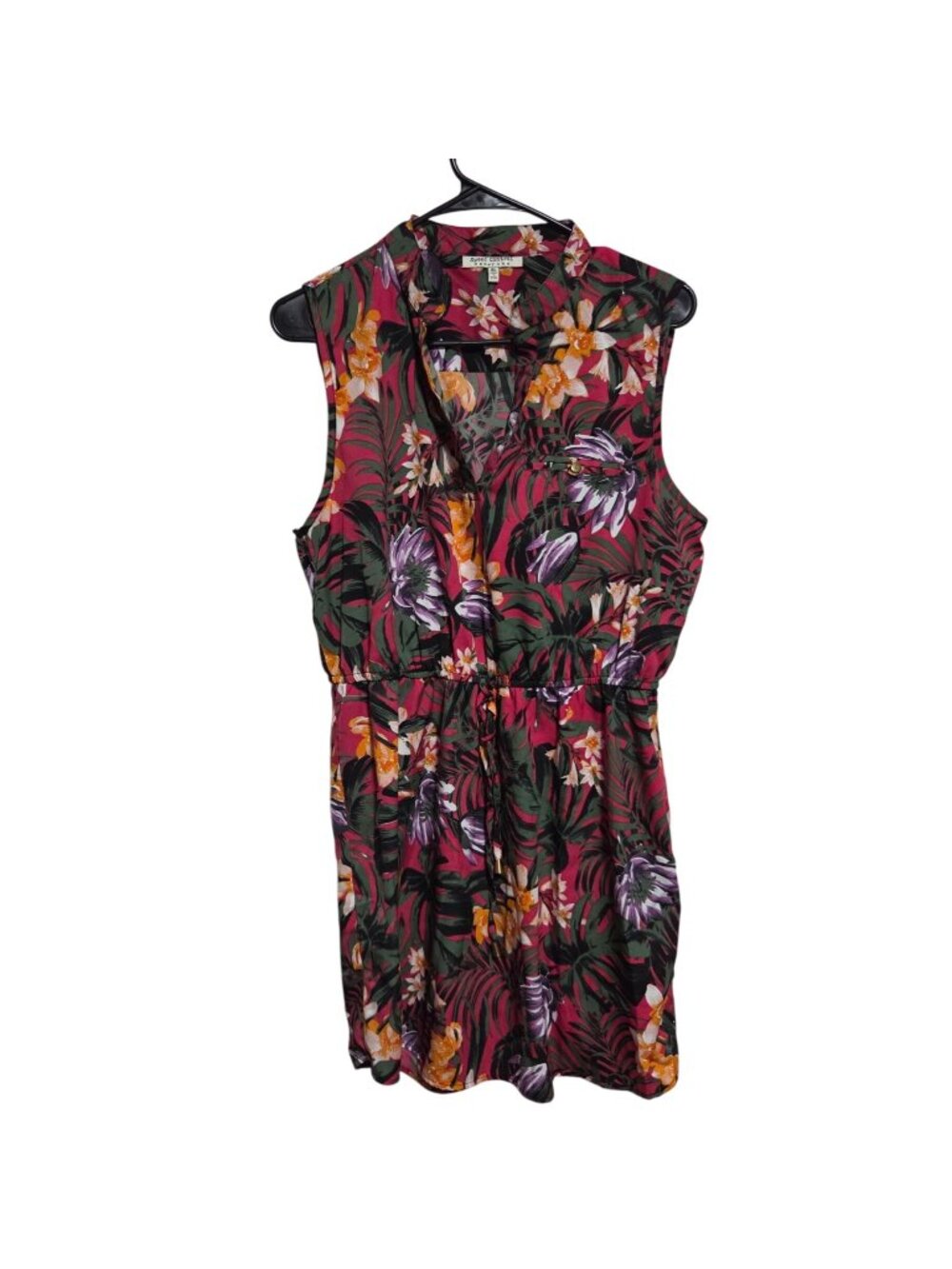 Speed Control New York Dress Size XL Floral Sleeveless Tropical Print Shift
